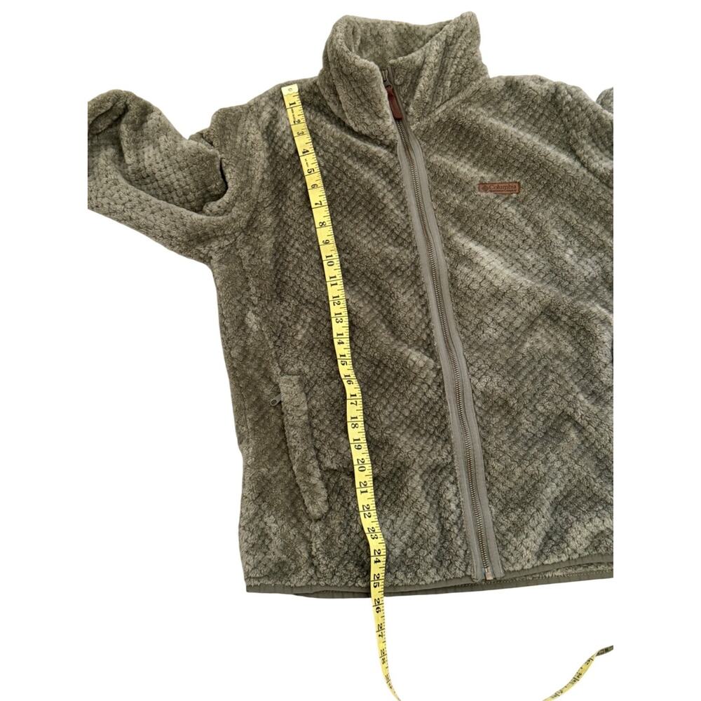 Columbia Womens Fire Side Sherpa Full-Zip Stone Green Fleece Jacket Size Large - Picture 9 of 15